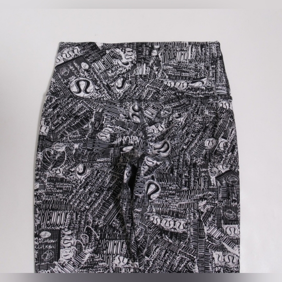 Lululemon Wunder Train High-Rise Tight 25" Tear It Up Alpine White Black Size 8 - Picture 13 of 16